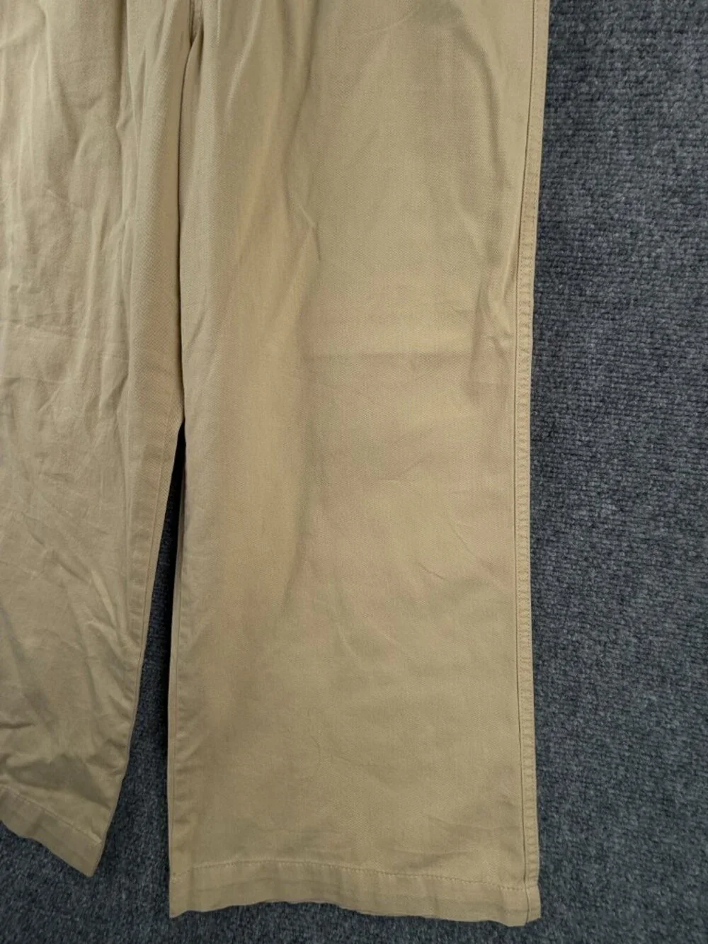 Polo Ralph Lauren Pants Women Beige Capri Size 16 Adult Cotton Elastic Waist